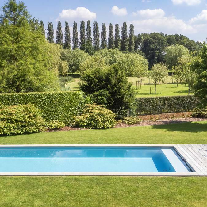 Zwembadprojectzwembad - terras	Voor dit zwembadproject in Bachte-Maria-Leerne brachten we de sf